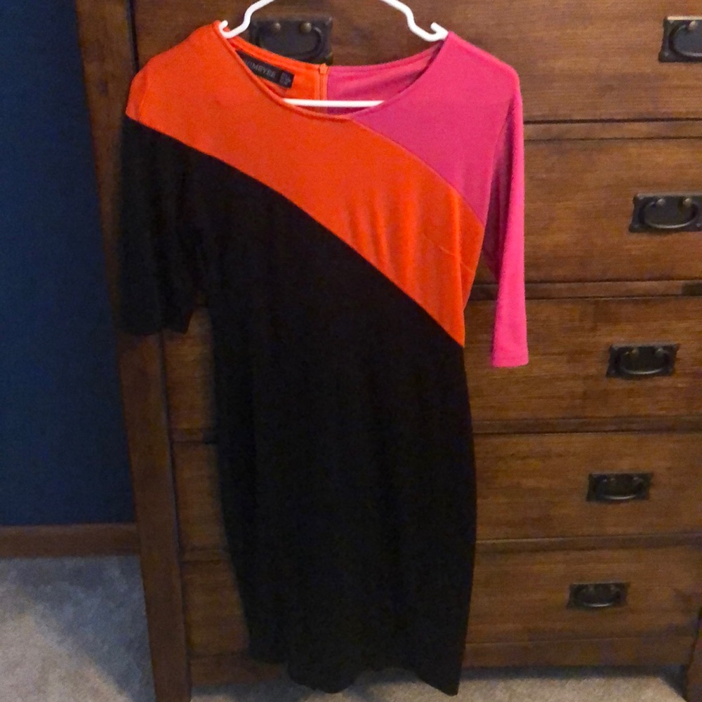 Homeyee Block Color Fitted Dress